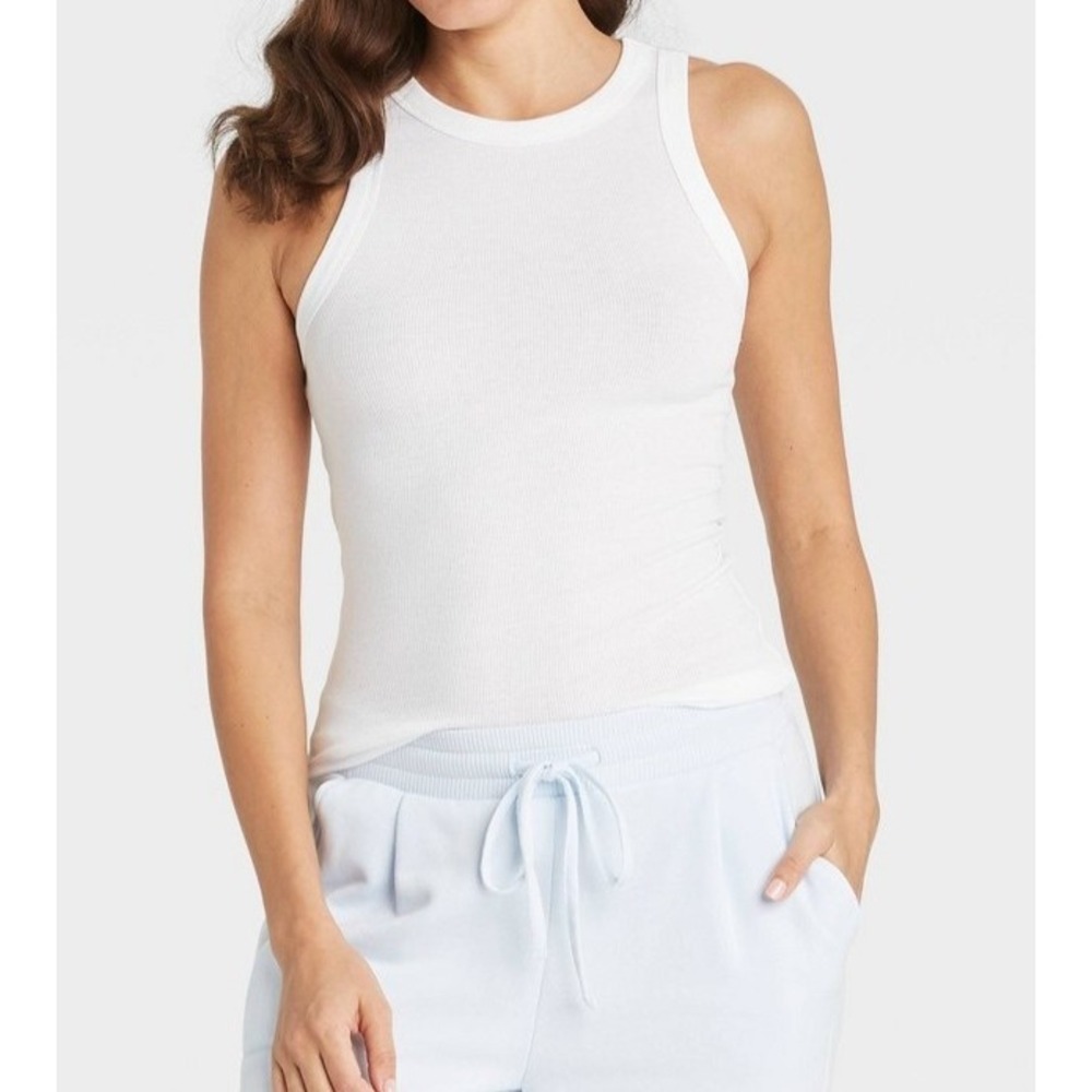 New Day Slim Fit ribbed tank top size 2X white